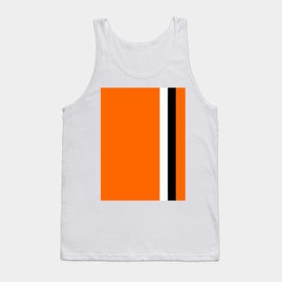 Luton Town Retro Home 1973 -74 Orange and White Black Bars Tank Top